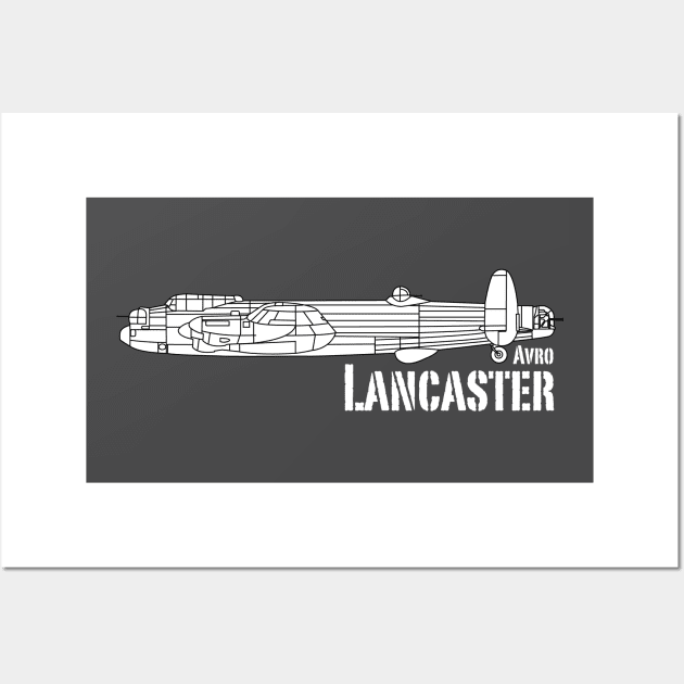 Avro Lancaster Wall Art by BearCaveDesigns